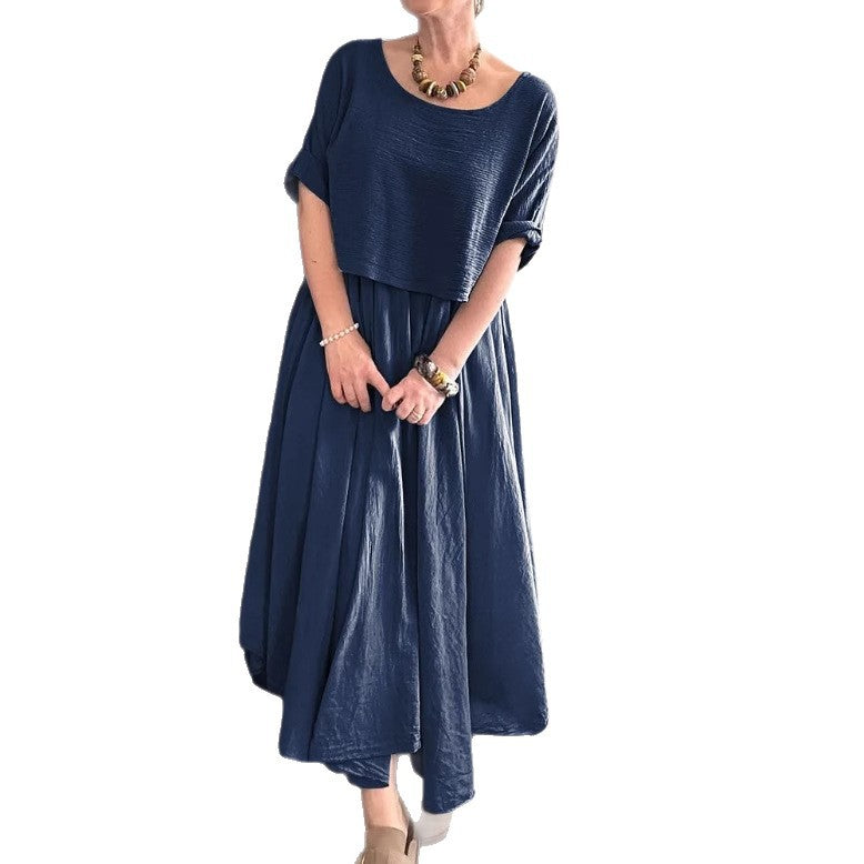 Damen luftiges Maxikleid mit einzigartiger Oberteilgestaltung Sovae