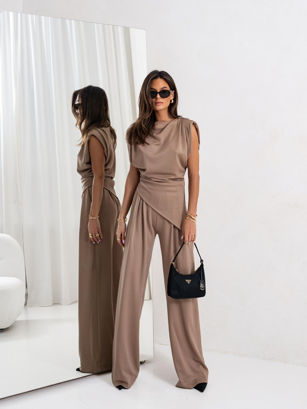 Damen Eleganter Jumpsuit mit asymmetrischem Design Sovae