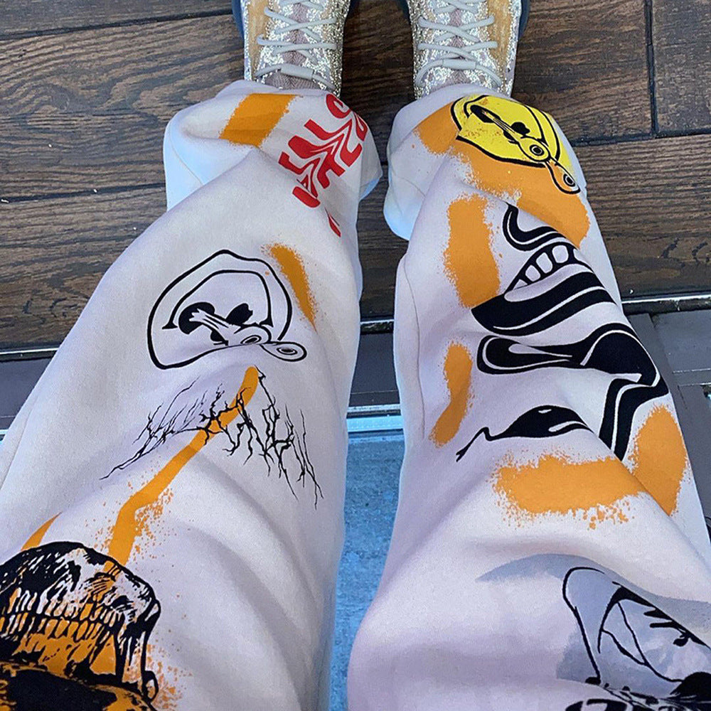 Damen auffällige Sweatpants mit grafischen Druckmotiven Sovae