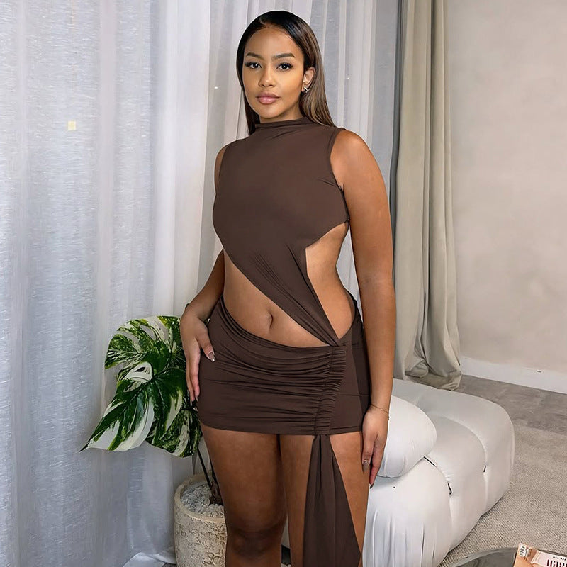Damen Skulpturales Minikleid mit asymmetrischem Design Sovae