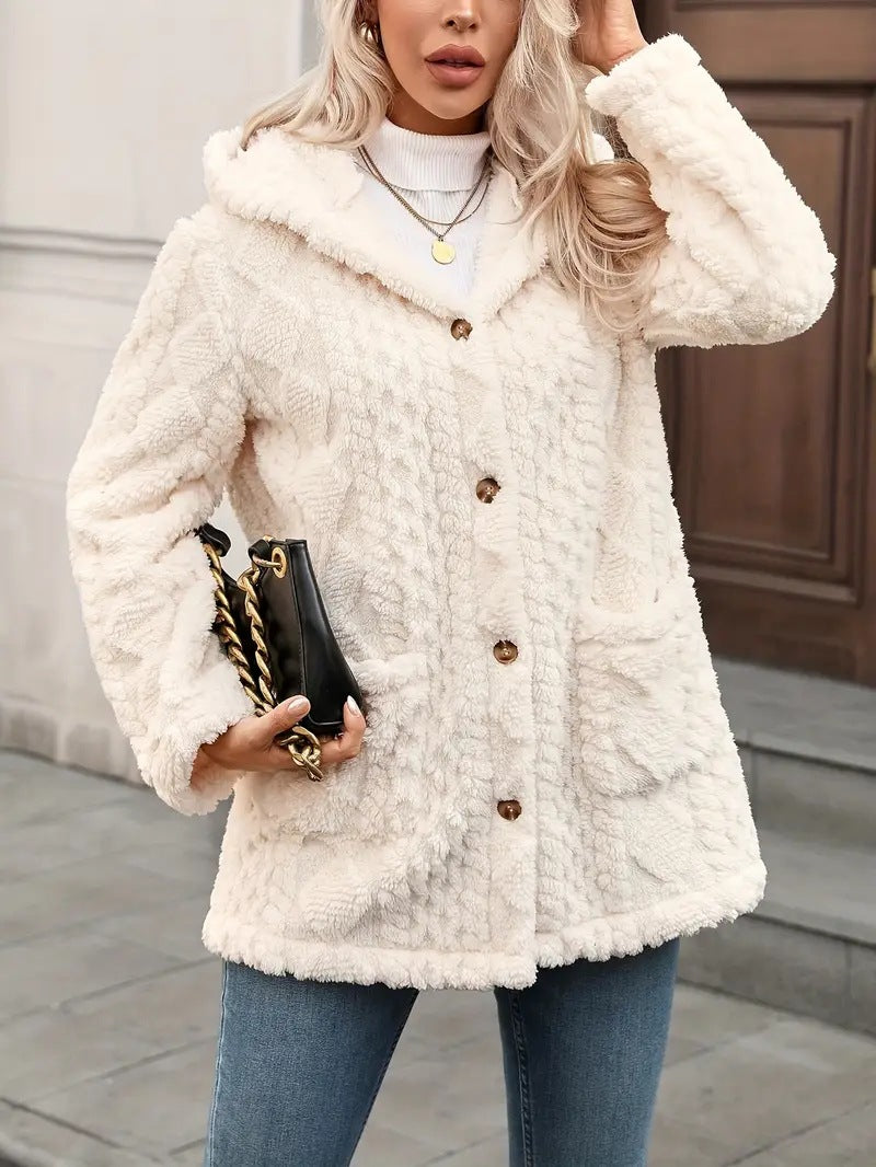 Damen Flauschige Kuscheljacke Sovae