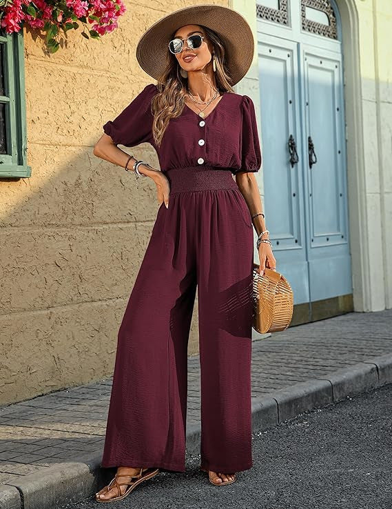 Damen Luftiges Weitbein-Jumpsuit Sovae