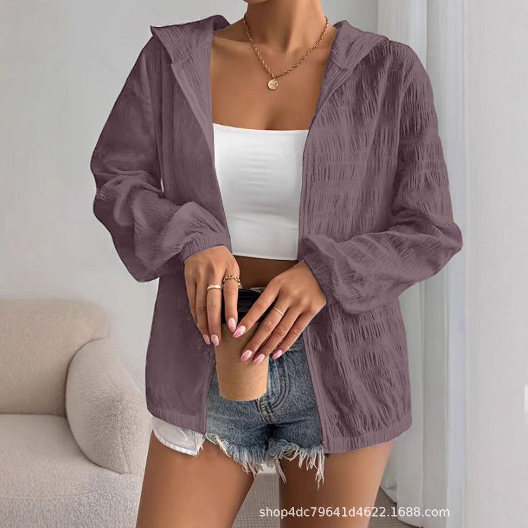 Damen lässige Kapuzenjacke Sovae