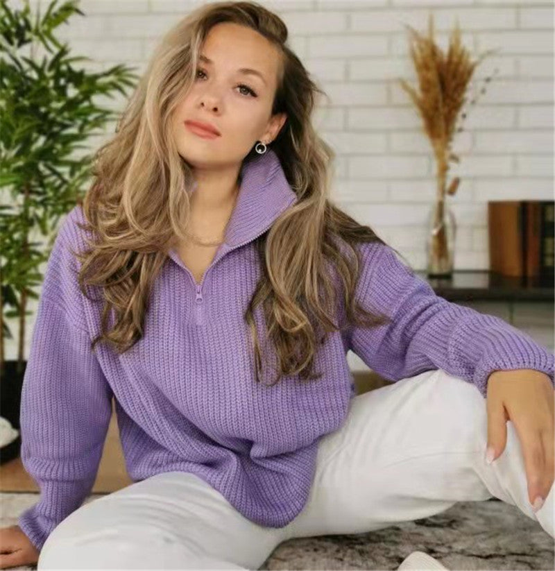 Damen schicker Pullover im lässigen Strickstil Sovae