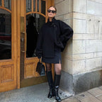 Damen modische Übergangsjacke mit elegantem Kragen und praktischen Knopfdetails Sovae