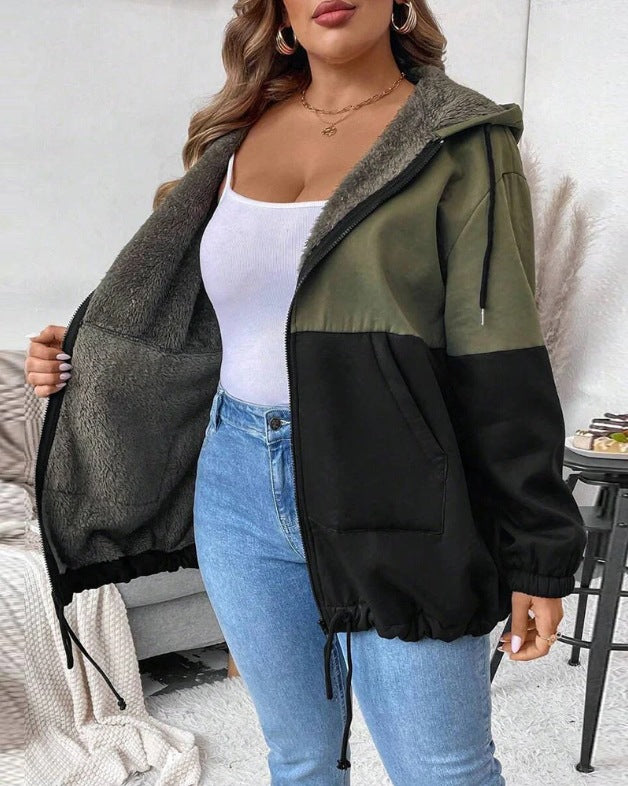 Damen Kapuzenjacke mit punktuellem Fleece-Futter und verstellbarem Bund Sovae