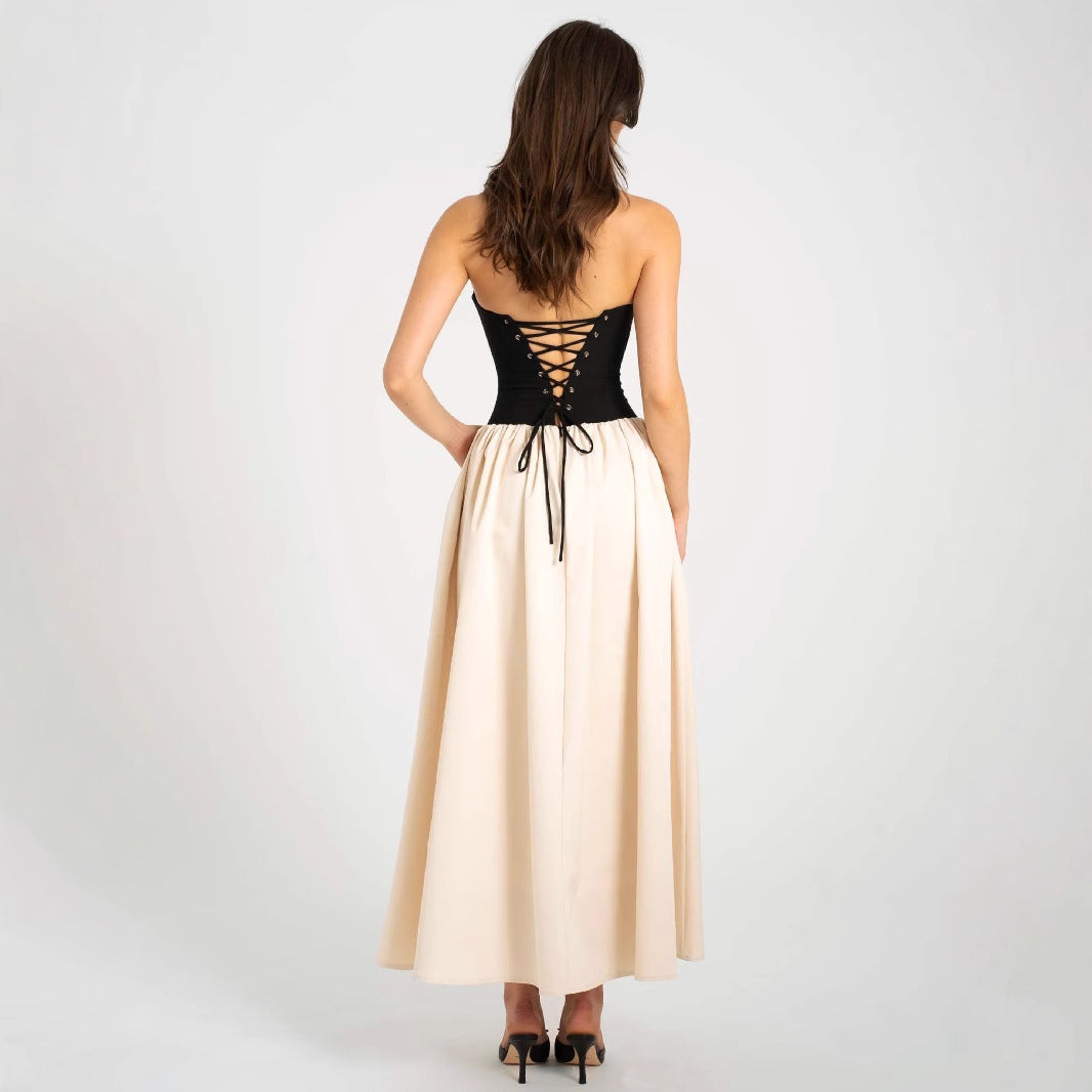Damen Abendkleid mit elastischem Brustbereich und voluminösem Rock Sovae
