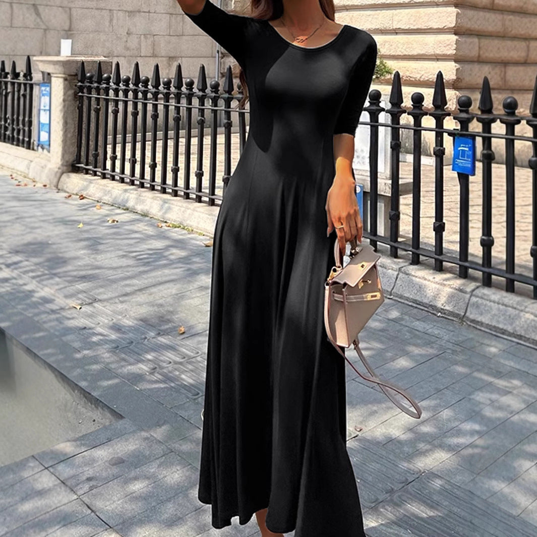 Damen elegantes Maxikleid mit schmeichelndem Schnitt Sovae