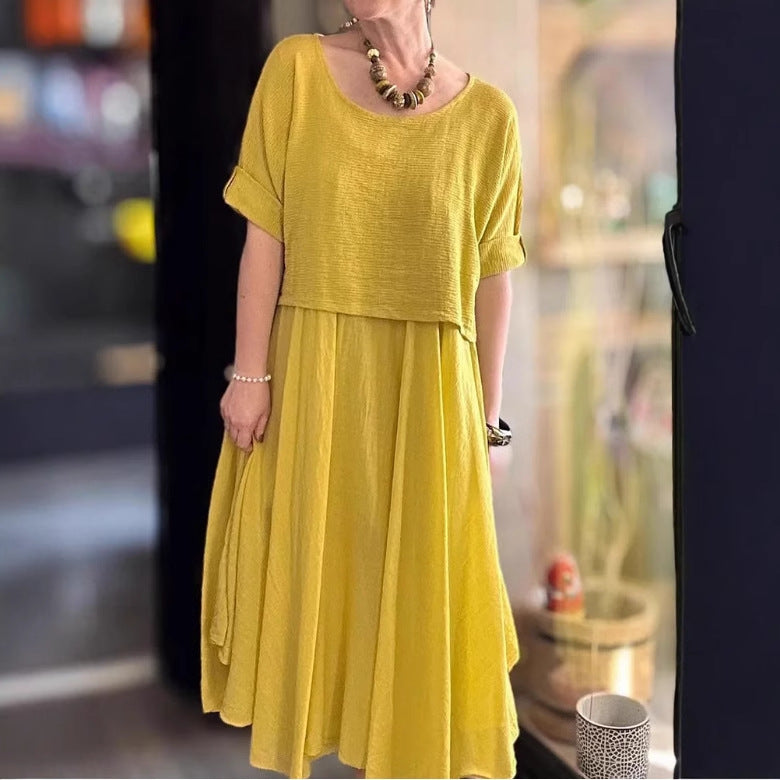 Damen luftiges Maxikleid mit einzigartiger Oberteilgestaltung Sovae