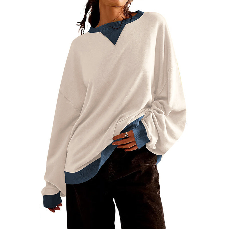 Damen Lässiger Pullover mit hohem Kragen und Oversized-Schnitt Sovae