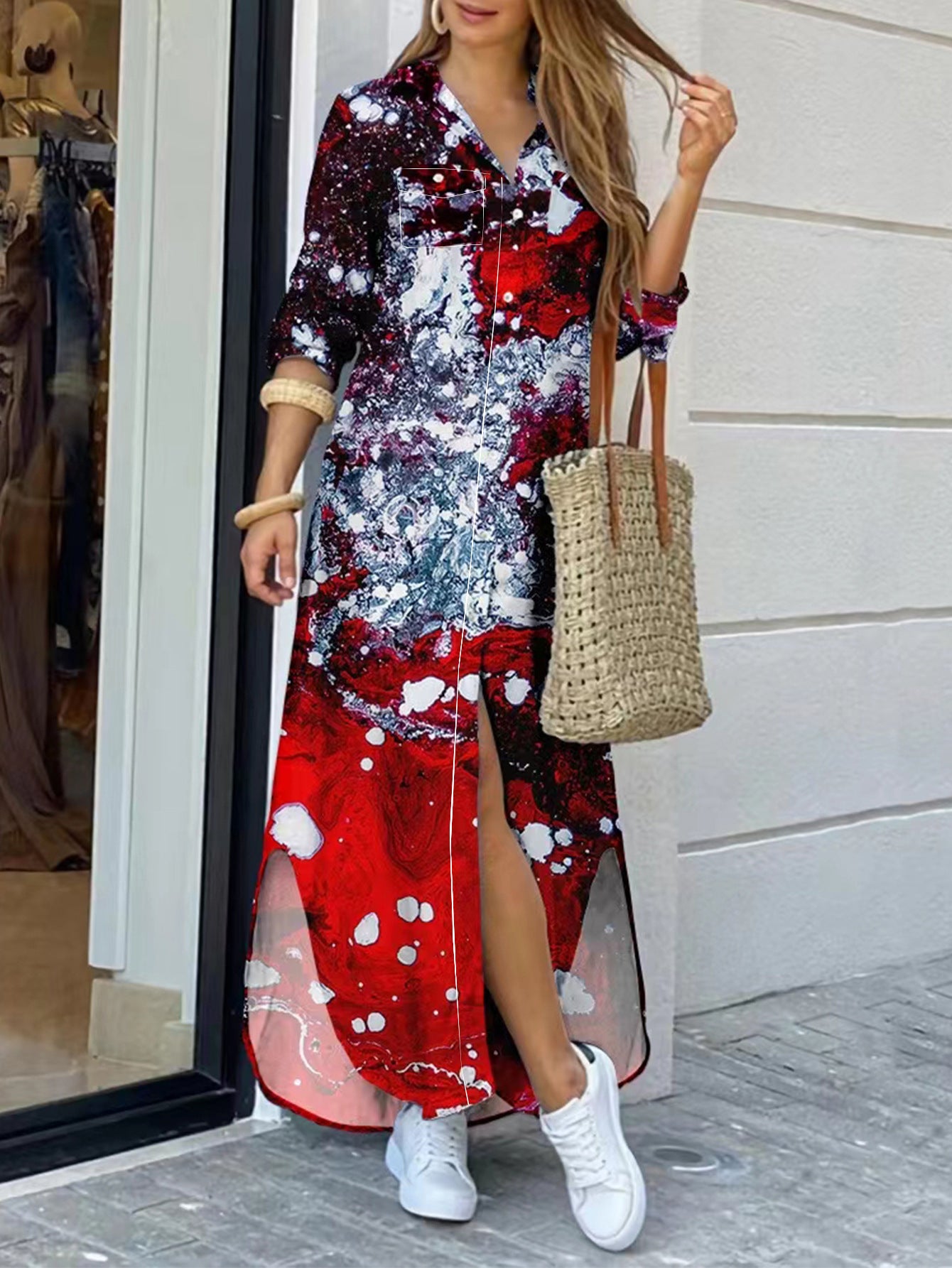 Damen Maxikleid Sovae