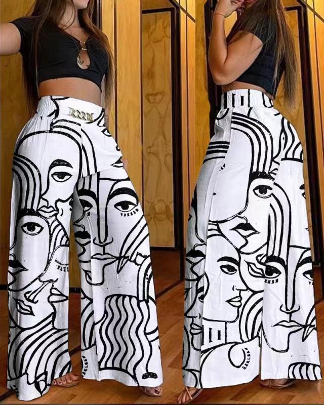 Damen weit geschnittene Sommerhose Sovae