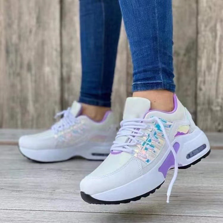 Damen Sportliche Lauf-Sneaker mit atmungsaktiver Mesh-Oberfläche und dämpfendem Sohlenprofil Sovae