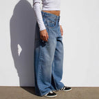 Damen Weite Jeans im Vintage-Stil Sovae