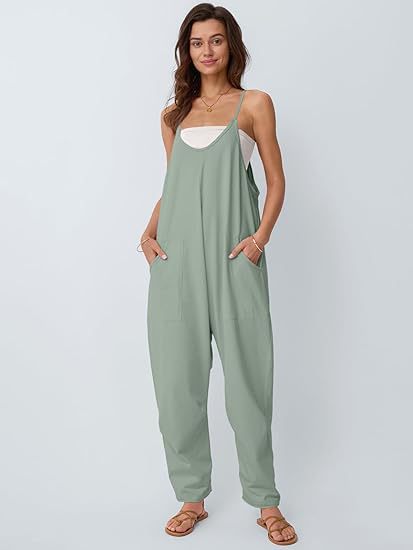 Damen lässiger Jumpsuit mit praktischen Taschen Sovae