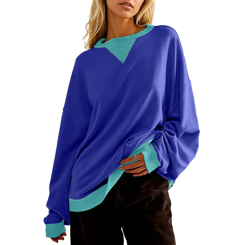 Damen Lässiger Pullover mit hohem Kragen und Oversized-Schnitt Sovae