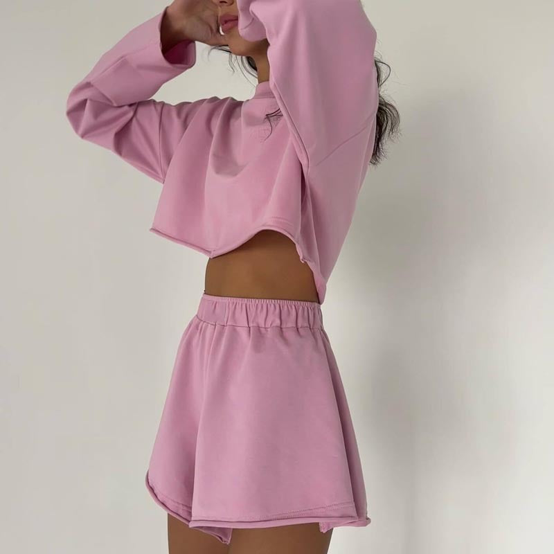 Damen sportliches und lässiges Kurzarm Set Sovae