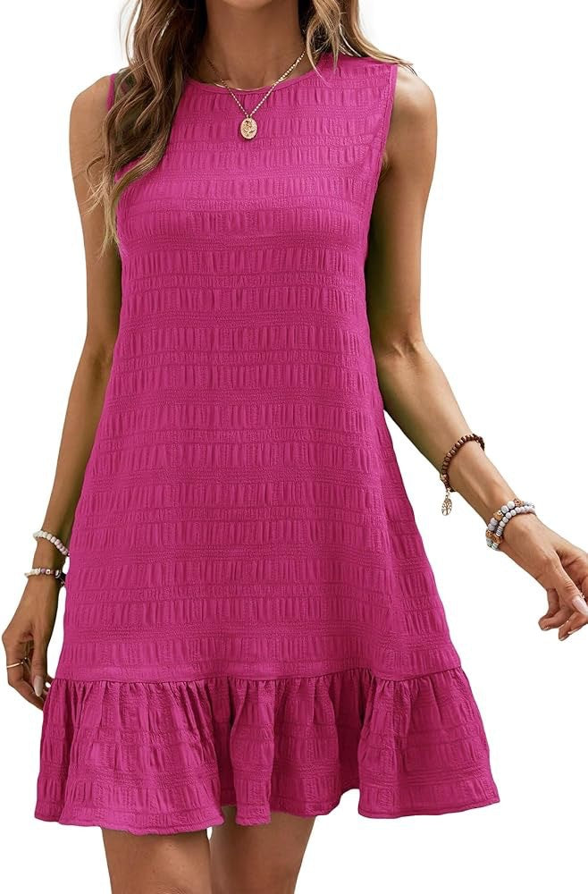 Damen Sommerkleid mit Rüschensaum Sovae