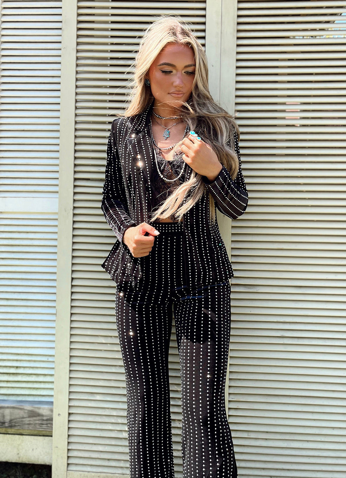 Damen Glamouröses Anzugset Sovae