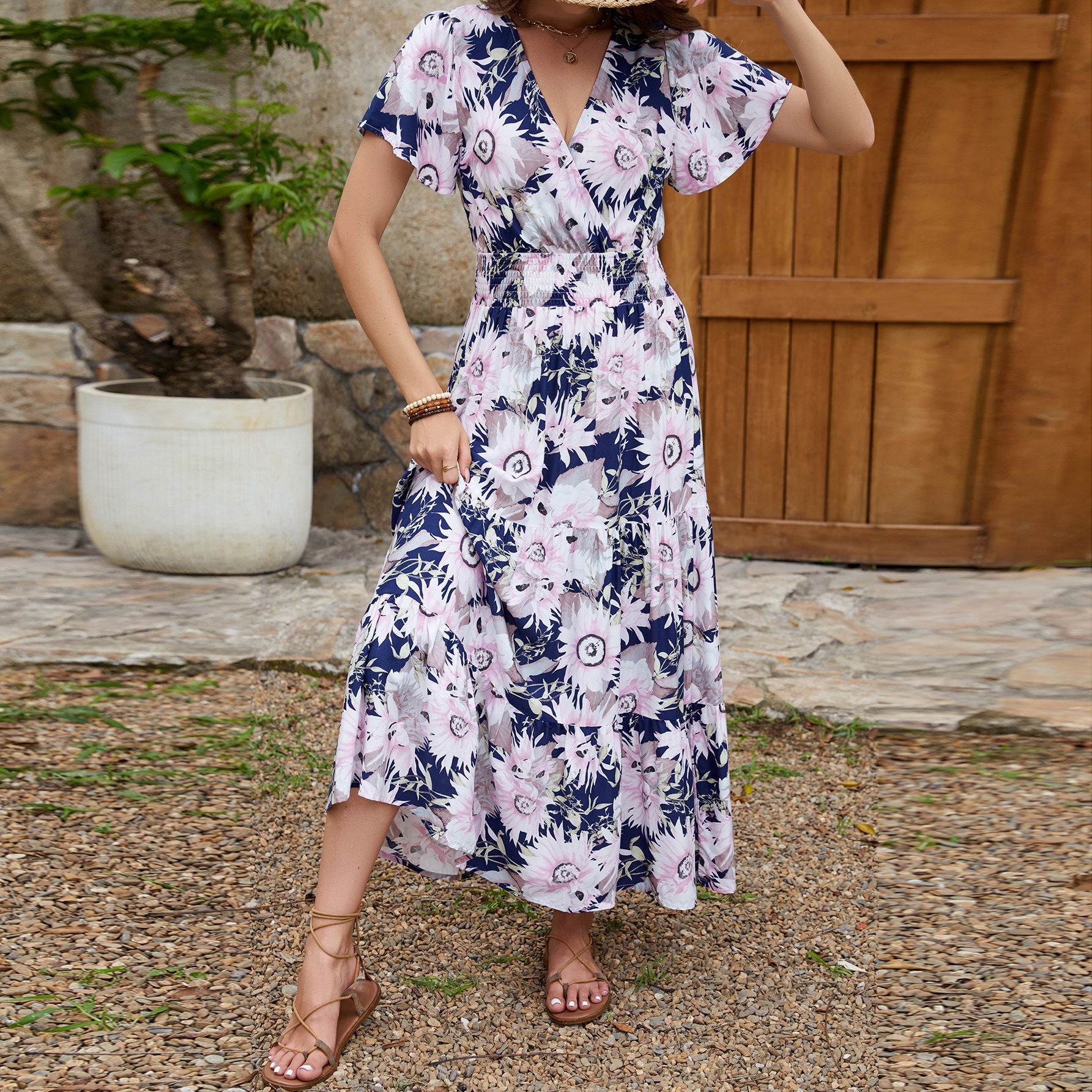 Damen Maxikleid Sovae