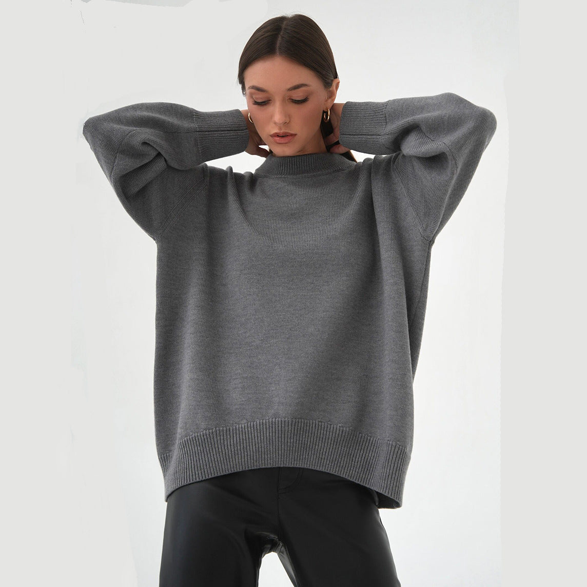 Damen Bequemer Oversized Pullover aus hochwertigem Strick Sovae