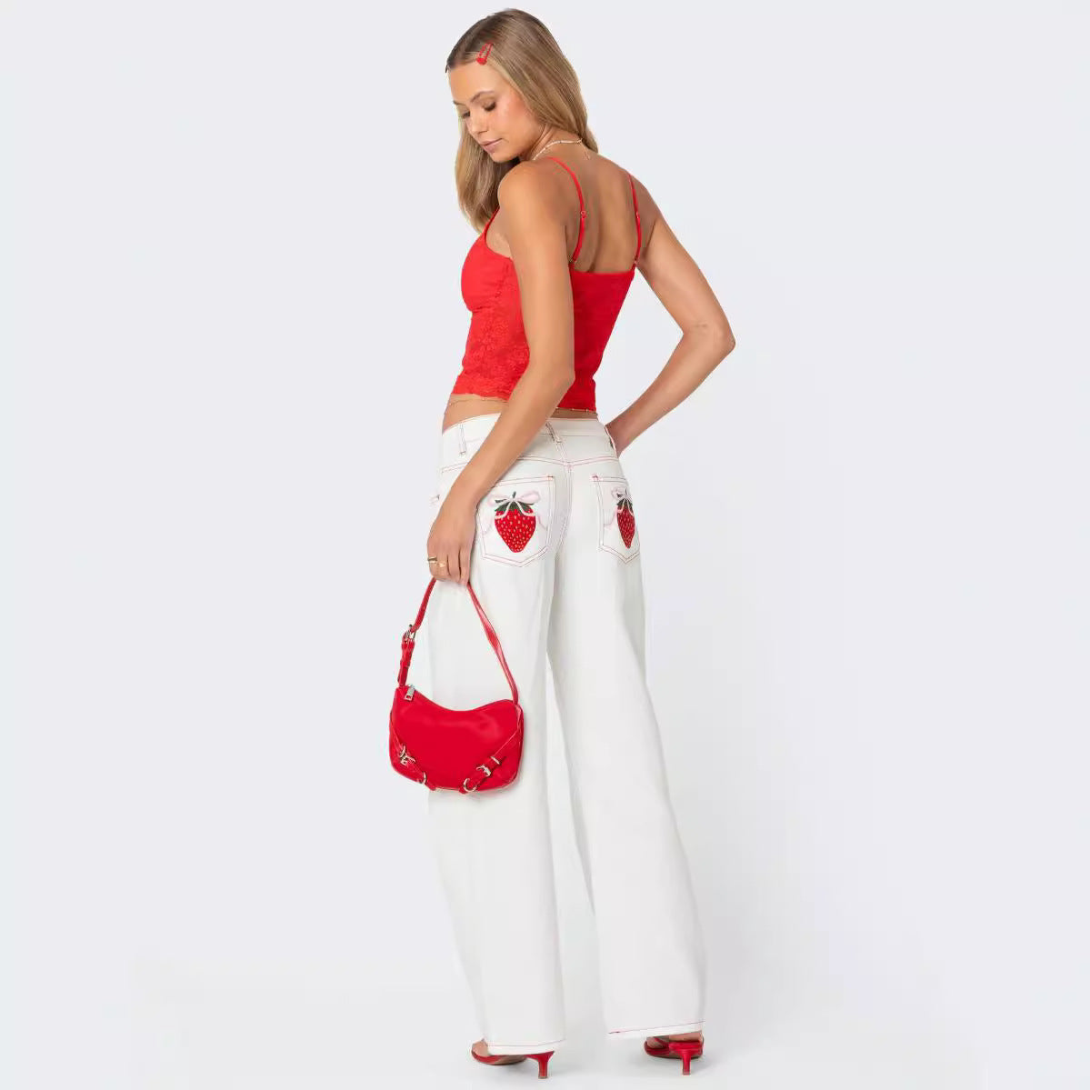 Damen Spitzentop mit aufwendigen Details Sovae