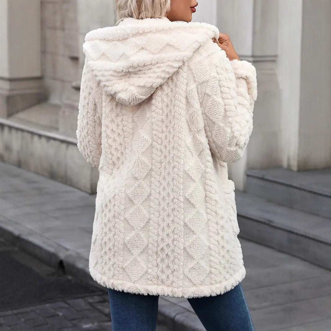 Damen Flauschige Kuscheljacke Sovae