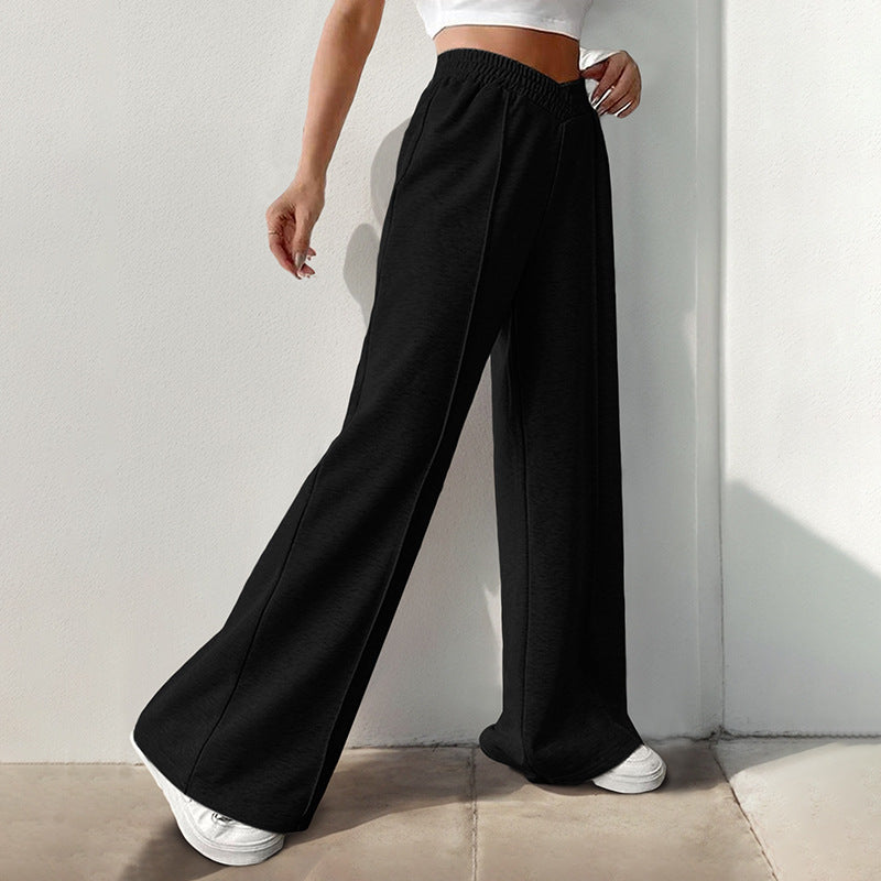 Damen Sweathose im lässigen Palazzostil mit elastischem Bund Sovae