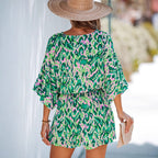 Damen lässiger Kurzoverall mit weitem Schnitt und taillierbarem Band Sovae