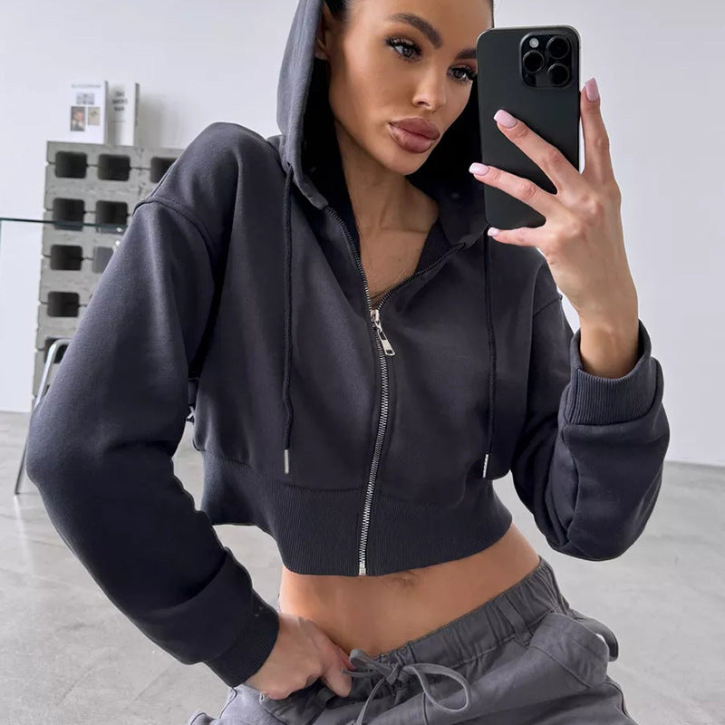 Damen modischer Cropped Hoodie Sovae