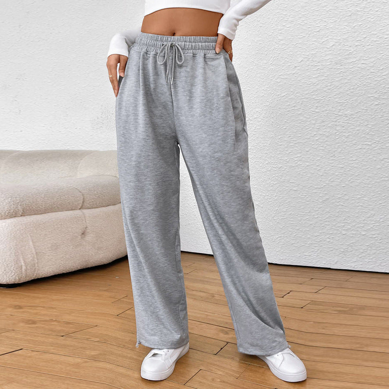 Damen bequeme Freizeithose mit elastischem Bund und praktischen Taschen Sovae