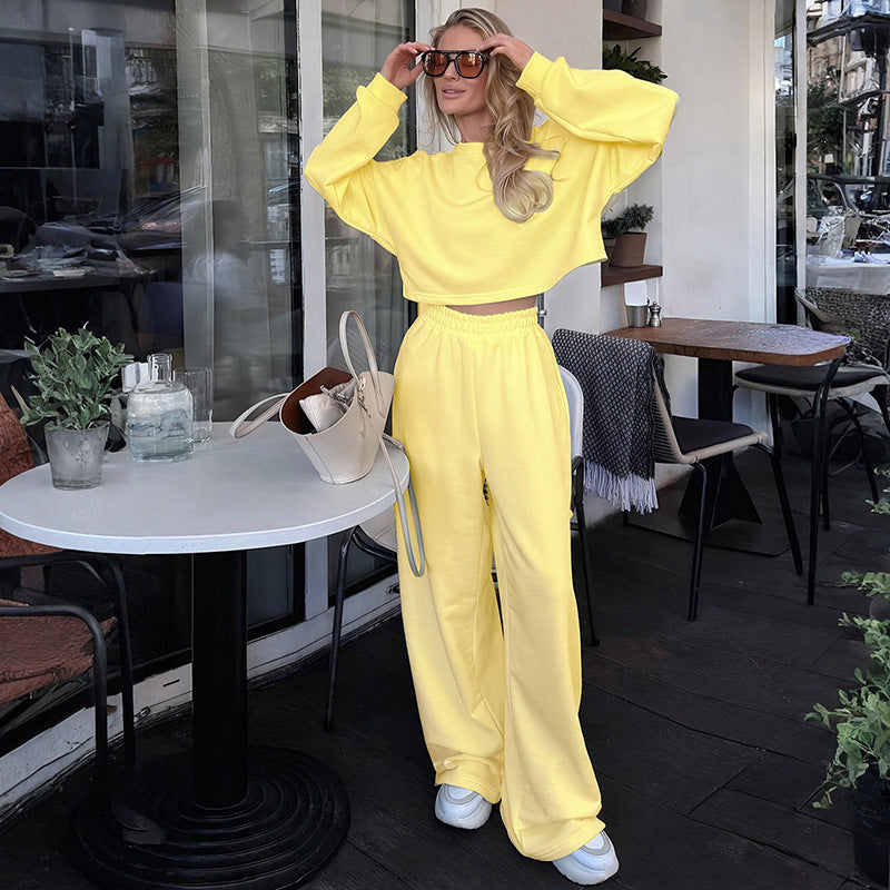 Damen bequeme und trendige Lounge-Hose mit elastischem Bund Sovae