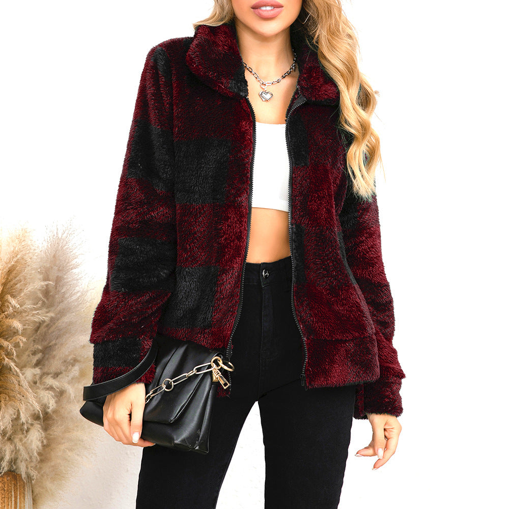 Damen Fleecejacke mit hohem Kragen und Reißverschluss Sovae