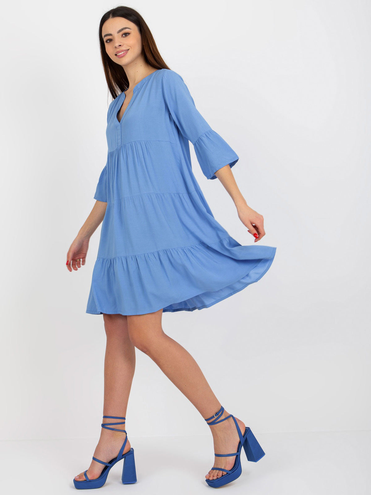 Damen Midi Kleid Sovae