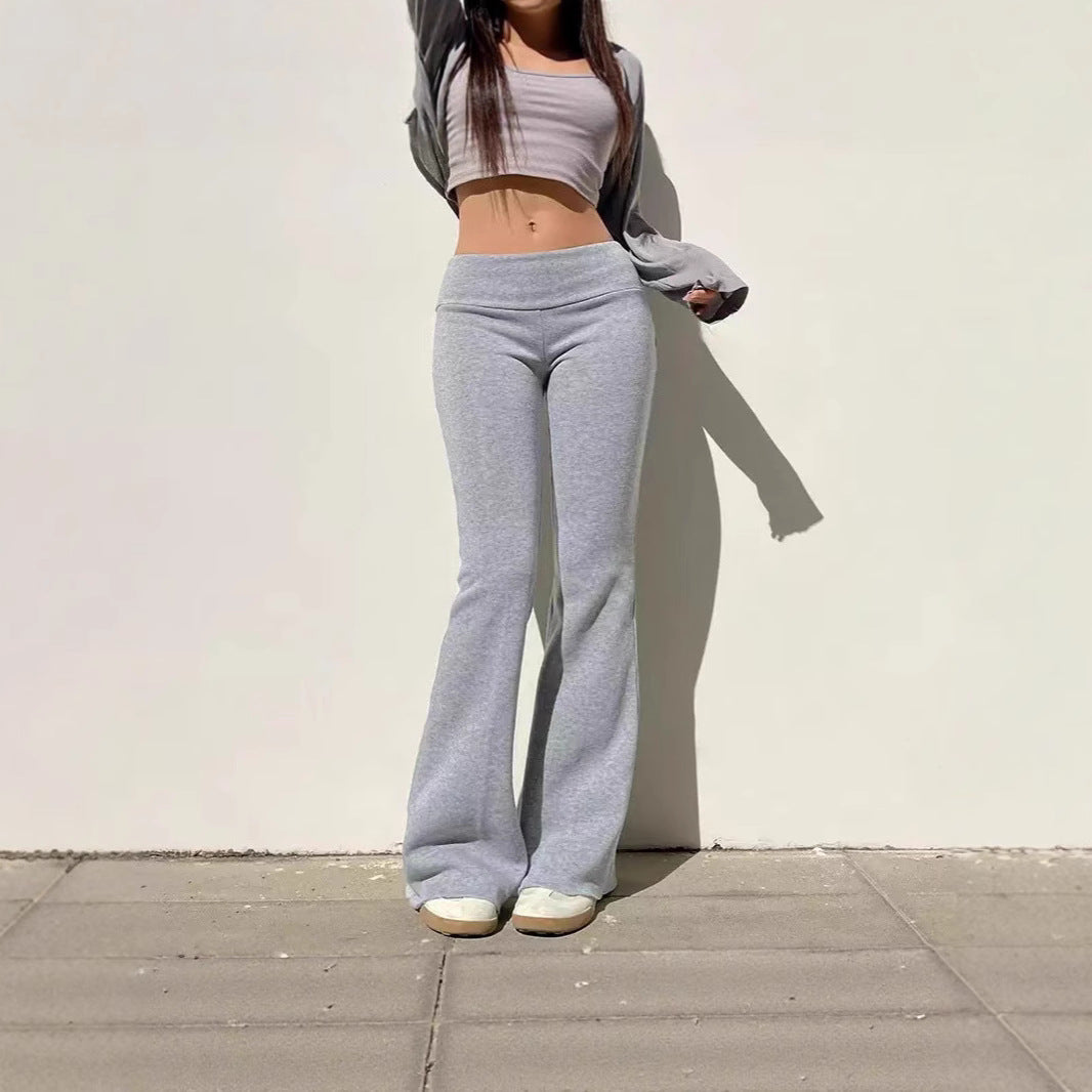 Damen Komfortable Bootcut Sweatpants Sovae