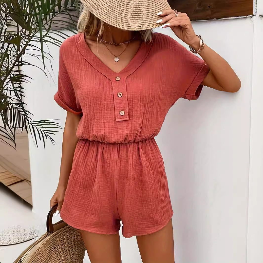 Damen lässiger Kurzoverall Sovae