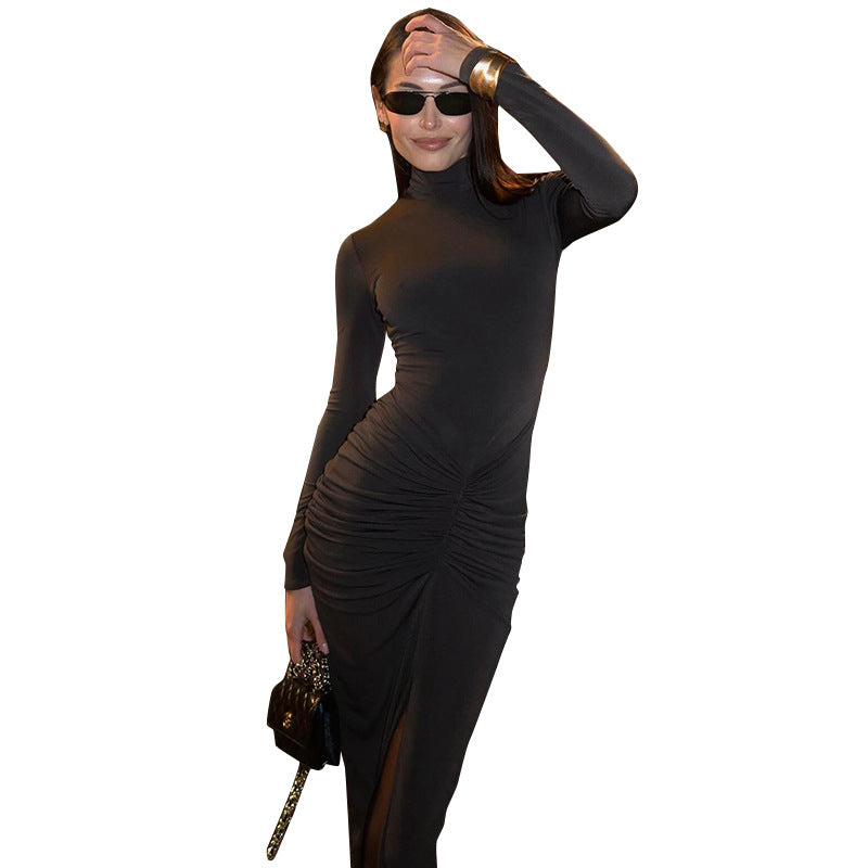 Damen Elegantes Maxikleid mit raffiniertem Drapierungseffekt Sovae