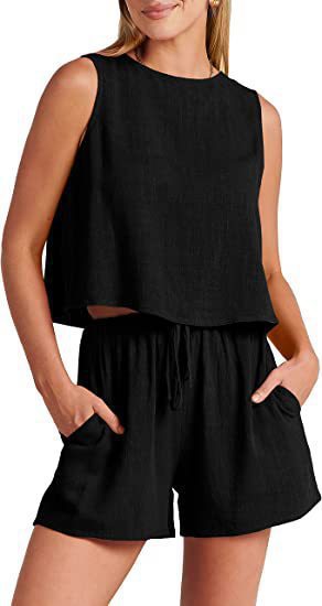 Damen Bequemes Jumpsuit mit weitem Schnitt und praktischen Taschen Sovae