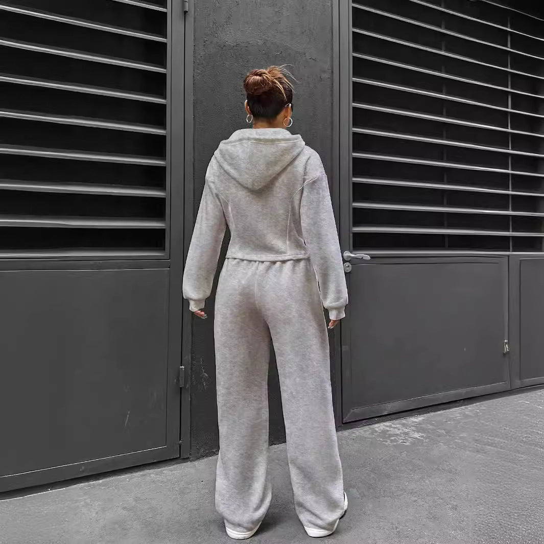Damen modischer Zip-Hoodie mit tailliertem Schnitt Sovae
