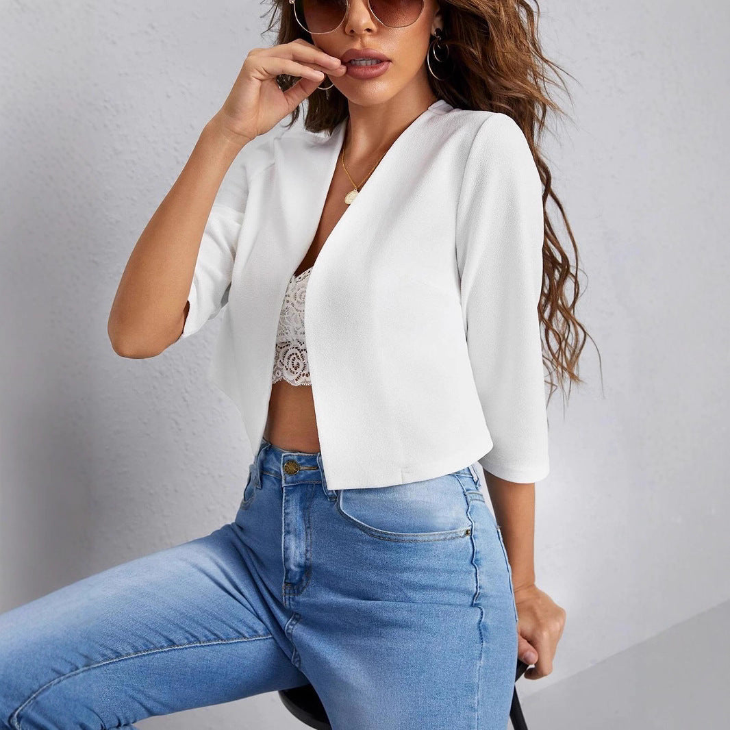 Damen Kurze Blazerjacke Sovae