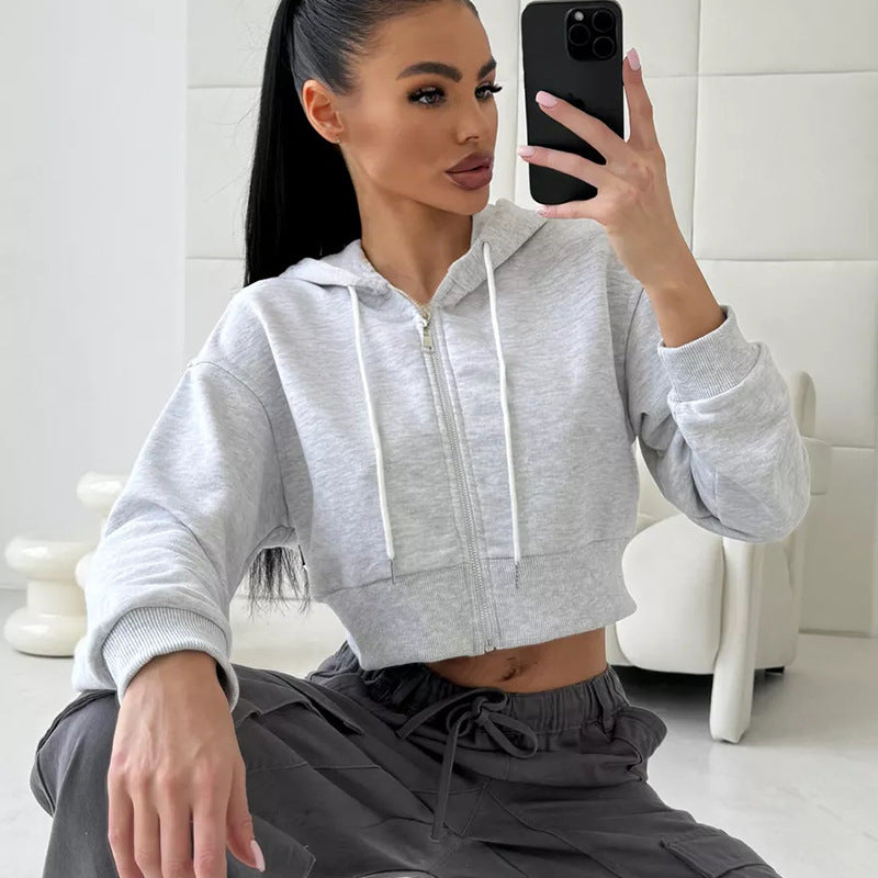 Damen modischer Cropped Hoodie Sovae