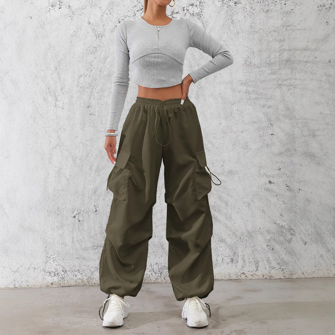 Damen Cargo-Hose mit elastischem Bund und praktischen Seitentaschen Sovae