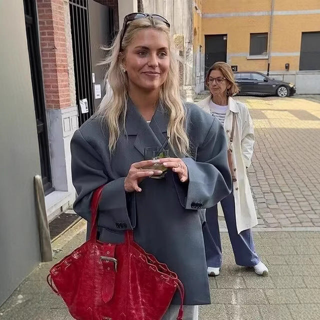 Damen elegante Blazerjacke im modernen Schnitt Sovae