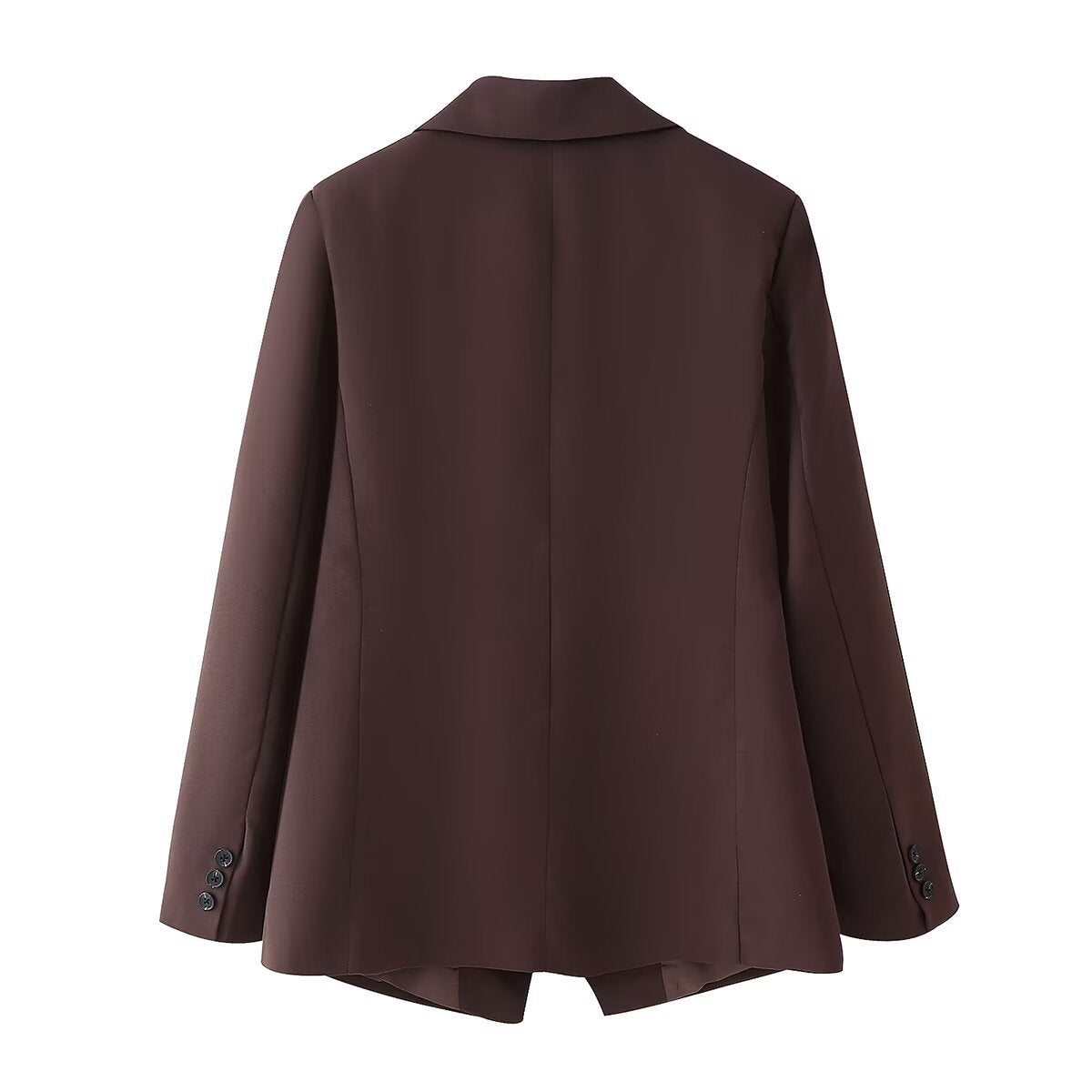 Damen elegante Oversized-Blazerjacke mit doppelter Knopfleiste und Taschen Sovae