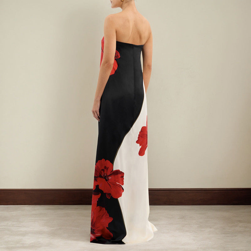 Damen Maxikleid mit voluminösem Blumendruck Sovae