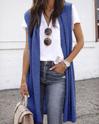 Damen Lange Strickweste Sovae