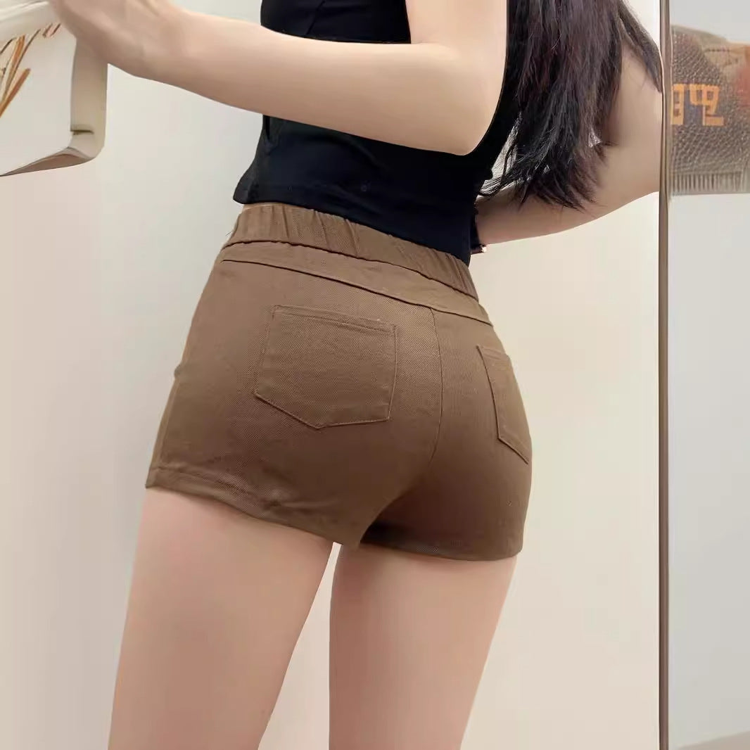 Damen bequeme Hochbund-Shorts Sovae