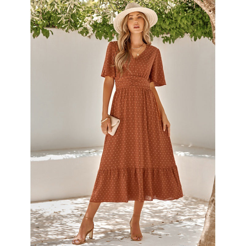 Damen Midi-Jeanskleid Sovae