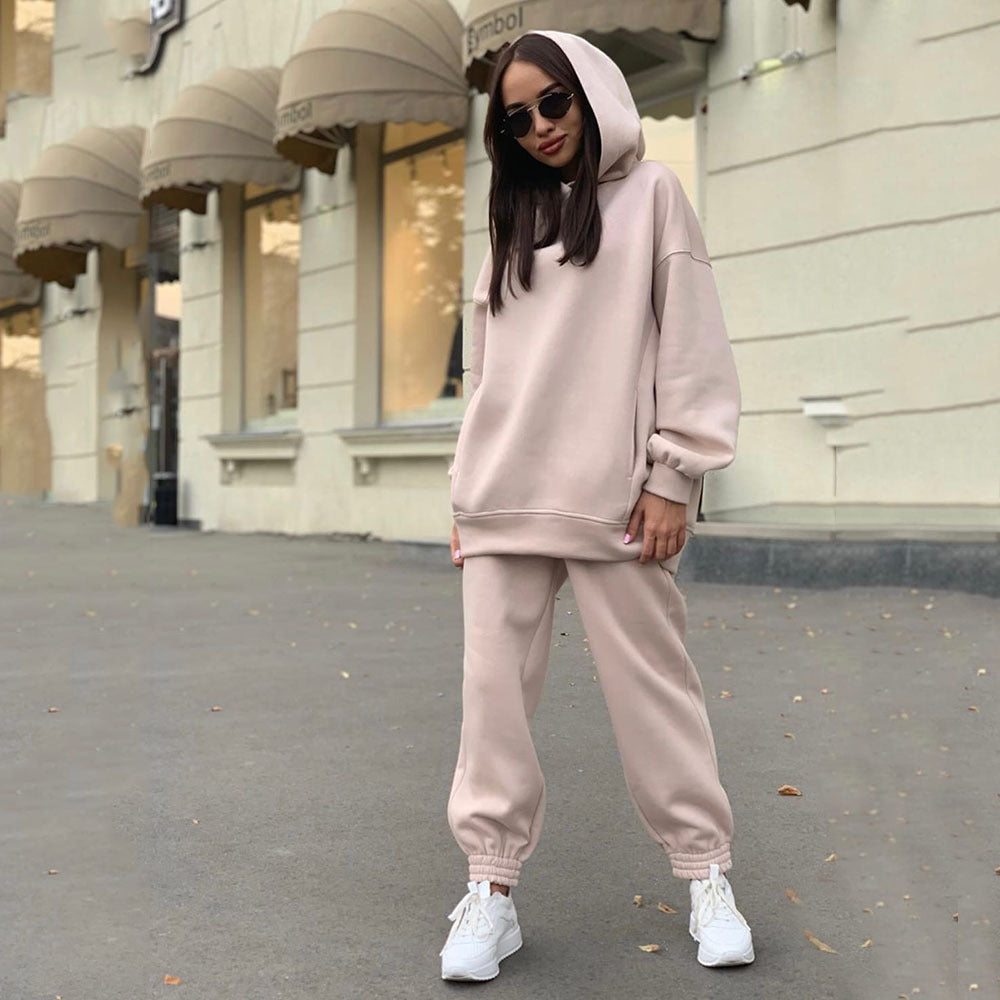 Damen sportlicher Hoodie und Jogginghose Set Sovae