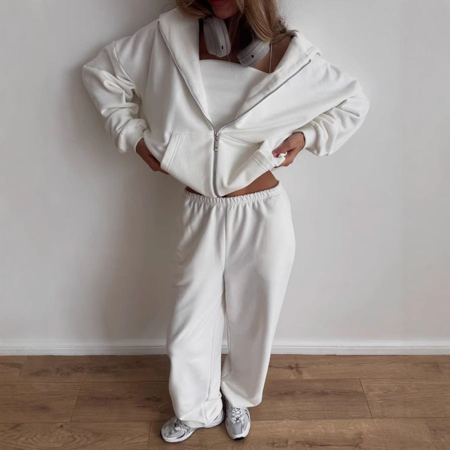 Damen stylisches und gemütliches Fleece-Loungewear-Set Sovae